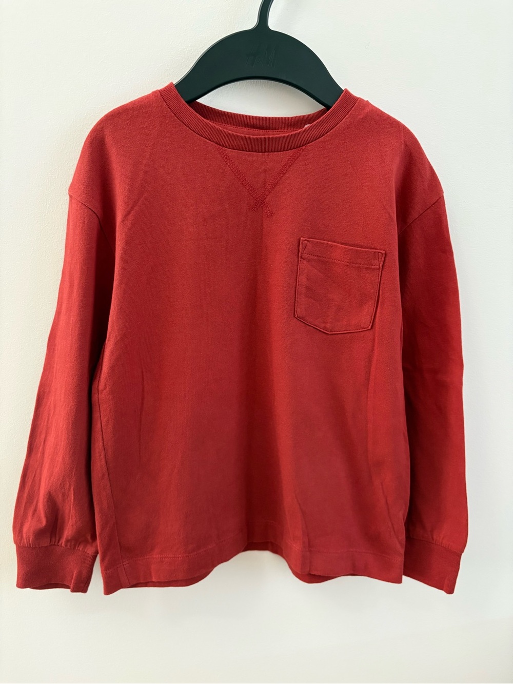 GAP Kids Brick Red Long-Sleeve Pocket Tee